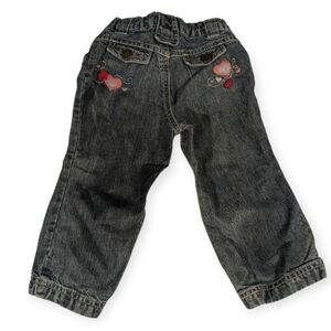 Vintage Baby Jeans Embroidered My Funny Valentine Heart 18 Months Girls Toddler